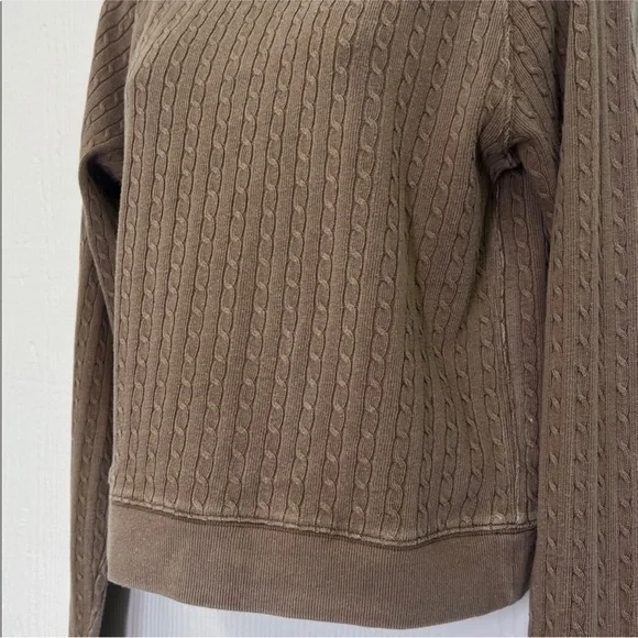 Free People - NWT Dutch Coco Cable Knit Long Sleeve Lightweight Blouse Large - Picture 8 of 13